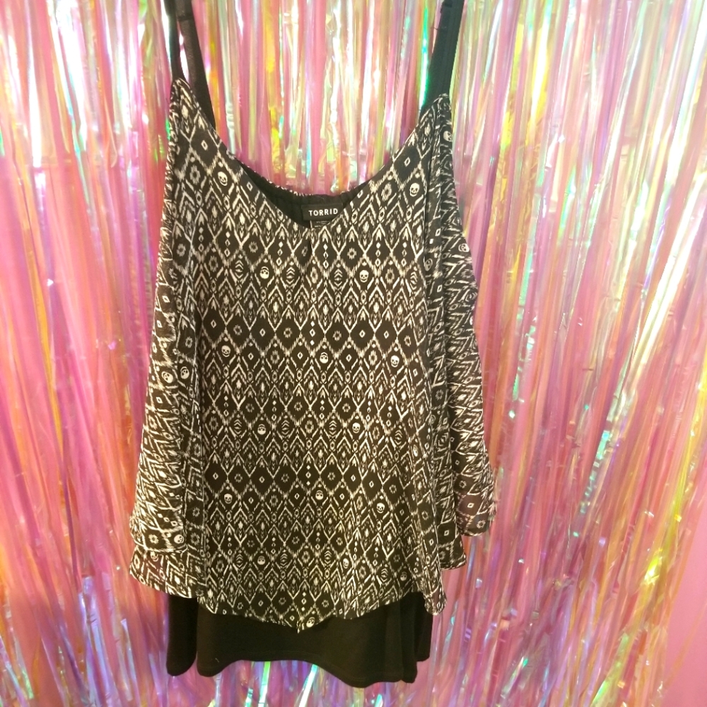 Double layer torrid (3) skull tribal top